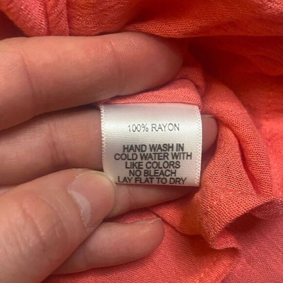 Gibson x The Motherchic Sunkissed Coral Virginia Ruffle Tank - Picture 4 of 9